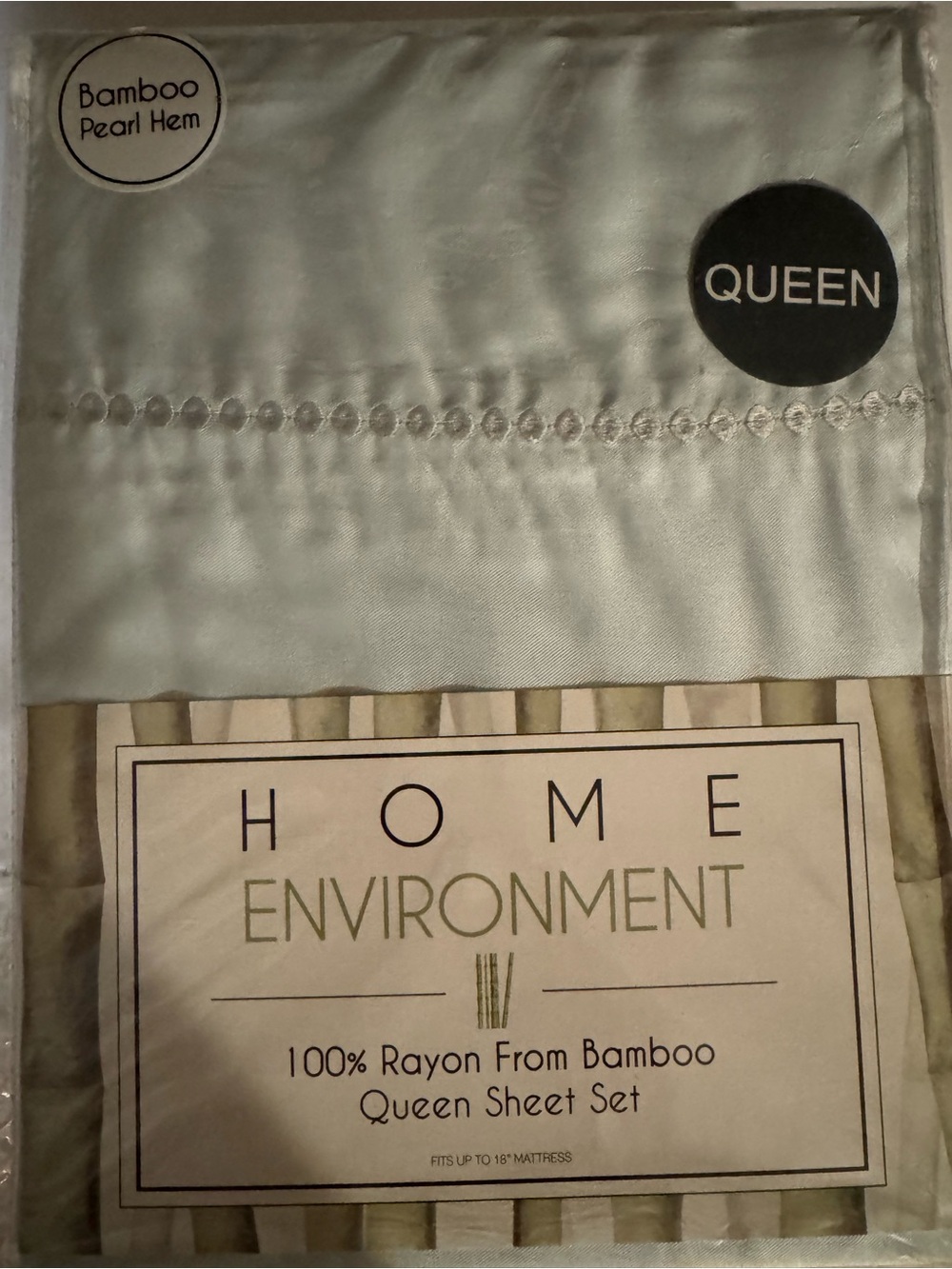 Home Environment Bamboo Rayon Queen Sheet Set - lt blue